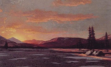 ウィリアム・ブラッドフォード Painting - 冬の夕日の海景 ウィリアム・ブラッドフォード